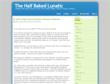 Tablet Screenshot of halfbakedlunatic.com
